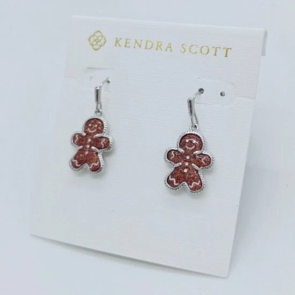 Kendra Scott Gingerbread Silver Drop Earrings - Picture 2 of 3